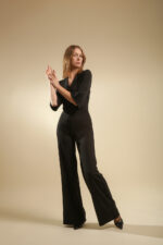 svecani kombinezon od elasticne likre crni